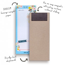 Magnetic To Do List, 60 pag hartie premium 100gsm, dimensiune 9.1 cm X 21.6 cm, Floral 9206-CD