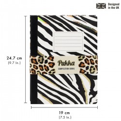 Caiet Pukka Pad Wild Collection, dictando, 24.7cm x 19cm, 140 pag, hartie 80g, Zebra 9534(ZA)-WLD Caiet Pukka Pad Wild Collection, dictando, 24.7cm x 19cm, 140 pag, hartie 80g, Zebra 9534(ZA)-WLD