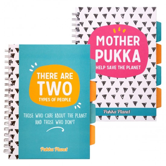 Caiet cu spirala si separatoare, Pukka Pad Project Book Planet "There are Two", 200 pag, dictando, B5 9702(TT)-SPP