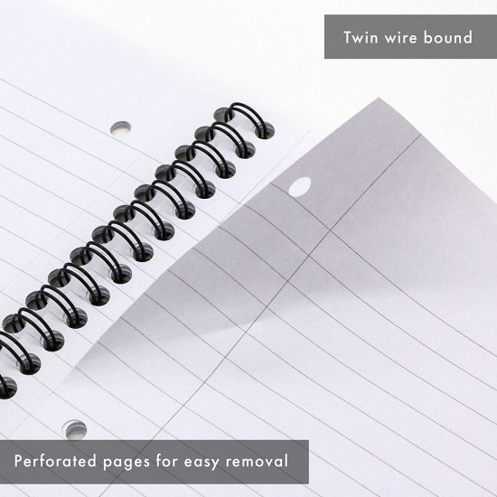 Caiet cu spirala dubla Pukka Pad Metalic Editor A4+ 100 pagini, coperti tari EM003