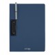 Clipboard Strigo vertical A4 cu clip metalic lateral, suport stilou, albastru marin SF060