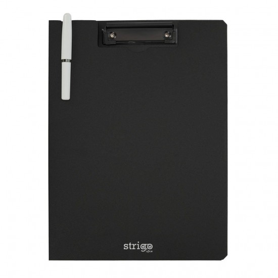 Clipboard Strigo vertical A4, suport stilou, negru SF064
