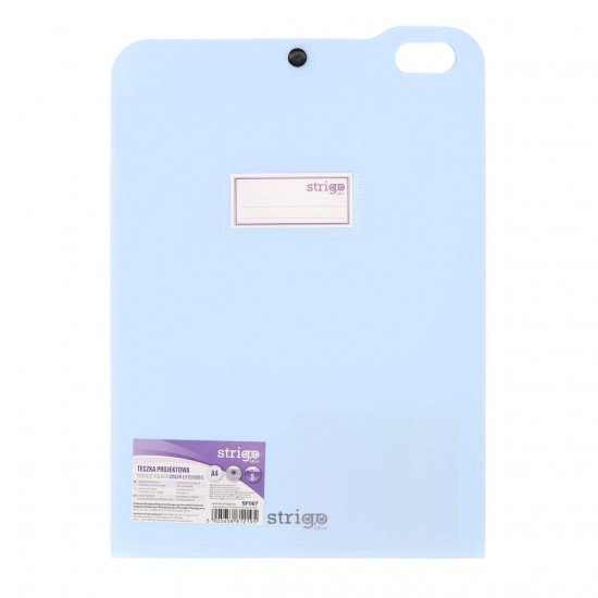 Organizator Strigo, PP, A4, vertical, 5 separatoare, inchidere capsa, albastru SF067 Organizator Strigo, PP, A4, vertical, 5 separatoare, inchidere capsa, albastru SF067
