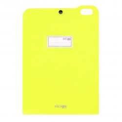 Organizator Strigo, PP, A4, vertical, 5 separatoare, inchidere capsa, verde neon SF069