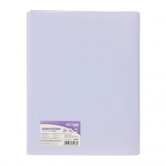 Mapa Strigo, PP, A4, 20 folii protectie, mov SF081 Mapa Strigo, PP, A4, 20 folii protectie, mov SF081
