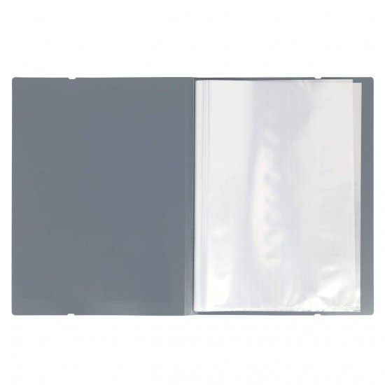 Mapa Strigo, PP, A4, cu elastic, 20 folii protectie, gri SF090 Mapa Strigo, PP, A4, cu elastic, 20 folii protectie, gri SF090