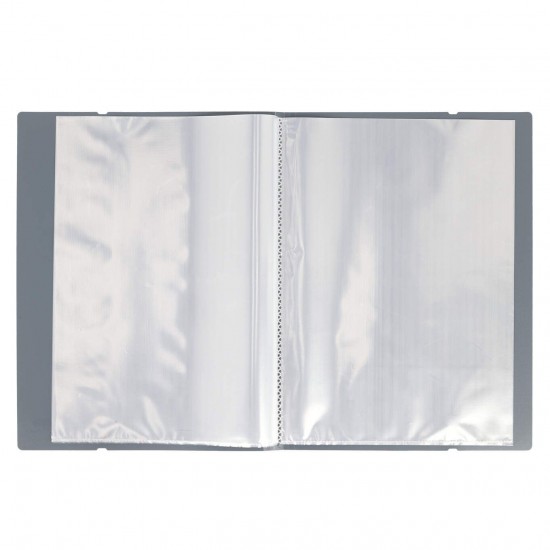 Mapa Strigo, PP, A4, cu elastic, 20 folii protectie, gri SF090 Mapa Strigo, PP, A4, cu elastic, 20 folii protectie, gri SF090