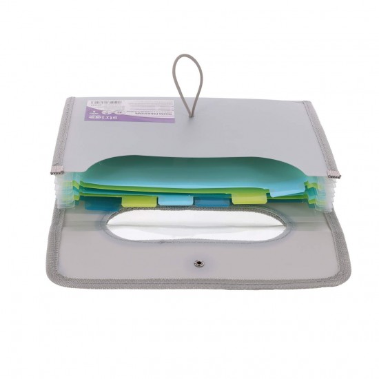 Mapa Strigo Plastic Extensibil A5, 6 Compartimente, gri SF099 Mapa Strigo Plastic Extensibil A5, 6 Compartimente, gri SF099
