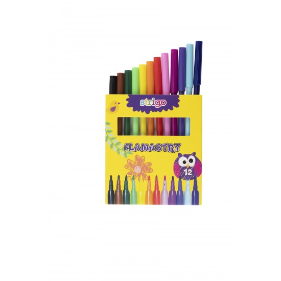 Carioci colorate Strigo 12 culori lavabile SSC007 Carioci colorate Strigo 12 culori lavabile SSC007