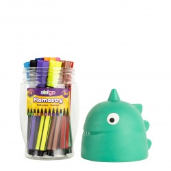 Carioci lavabile Jumbo 12 culori, Strigo, cutie Dinozaur SSC291 Carioci lavabile Jumbo 12 culori, Strigo, cutie Dinozaur SSC291