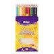 Creioane colorate duble, Strigo Jumbo, 12 bucati, 24 culori, triunghiulare, cu ascutitoare SSC355