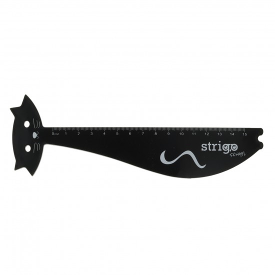 Riglă Strigo plastic Pisica 15 cm SSC362
