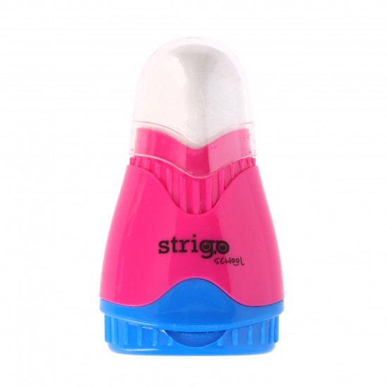 Ascutitoare Strigo, 2 orificii, cu guma de sters si cu capac SSC388 Ascutitoare Strigo, 2 orificii, cu guma de sters si cu capac SSC388