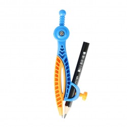 Compas din plastic STRIGO cu creion in culori mixte SSC394
