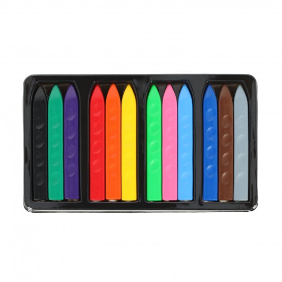 Creioane colorate Strigo triunghiulare, plastic, 12 culori SSC399 Creioane colorate Strigo triunghiulare, plastic, 12 culori SSC399