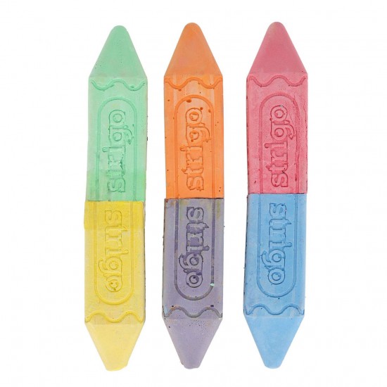 Creta Strigo JUMBO dubla, 6 culori, 3 bucati SSC412 Creta Strigo JUMBO dubla, 6 culori, 3 bucati SSC412