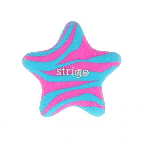 Gumă de șters Strigo bicolora, forma stea, 4 culori SSC418 Gumă de șters Strigo bicolora, forma stea, 4 culori SSC418