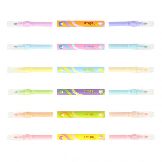 Evidentiator Strigo 2 in 1, 6 culori neon si 6 culori pastel, SSC442 Evidentiator Strigo 2 in 1, 6 culori neon si 6 culori pastel, SSC442