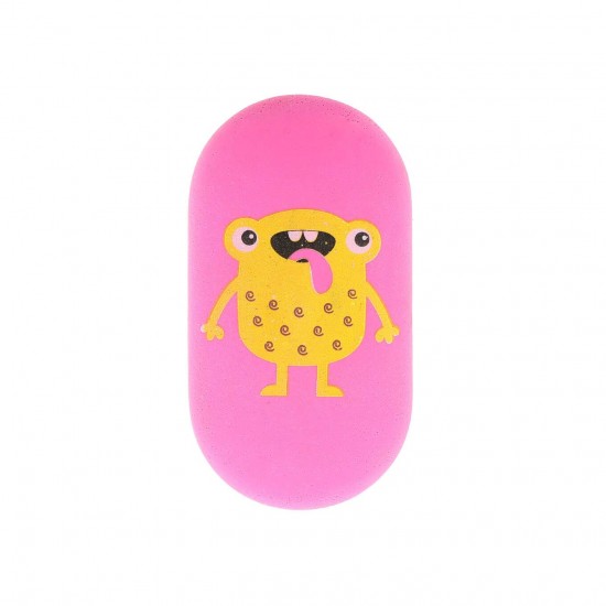 Guma de sters Strigo Ovala cu print 4 modele Monster SSC444 Guma de sters Strigo Ovala cu print 4 modele Monster SSC444