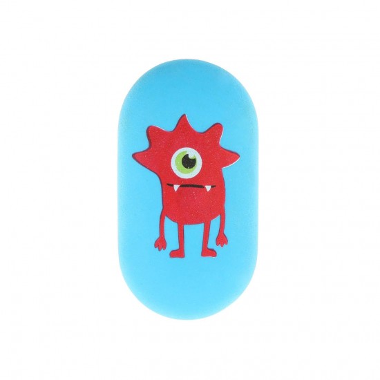 Guma de sters Strigo Ovala cu print 4 modele Monster SSC444 Guma de sters Strigo Ovala cu print 4 modele Monster SSC444