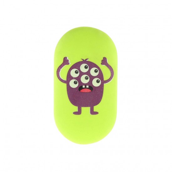 Guma de sters Strigo Ovala cu print 4 modele Monster SSC444 Guma de sters Strigo Ovala cu print 4 modele Monster SSC444