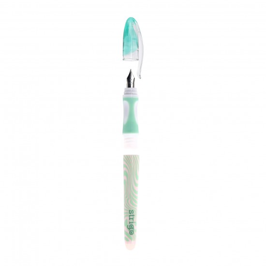 Stilou Strigo cerneala cu stergere + 2 rezerve + dispozitiv curatare, in blister, Waves SSC467
