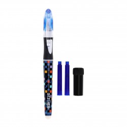 Stilou Strigo cerneala cu stergere + 2 rezerve + dispozitiv curatare, in blister, Pixel SSC470