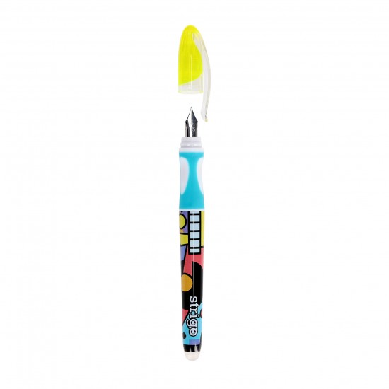 Stilou Strigo cerneala cu stergere + 2 rezerve + dispozitiv curatare, in blister, Pop Art SSC471