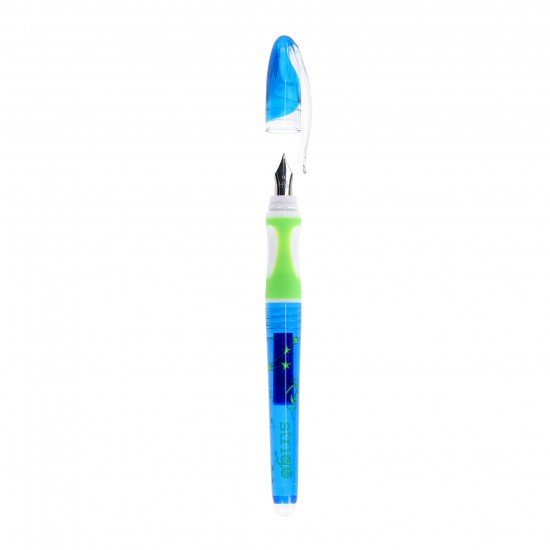 Stilou Strigo cerneala cu stergere + 2 rezerve + dispozitiv curatare, in blister, Cosmos  SSC473