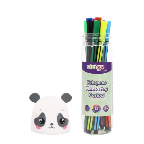 Strigo carioci lavabile 12 culori, cutie Panda, SSC476