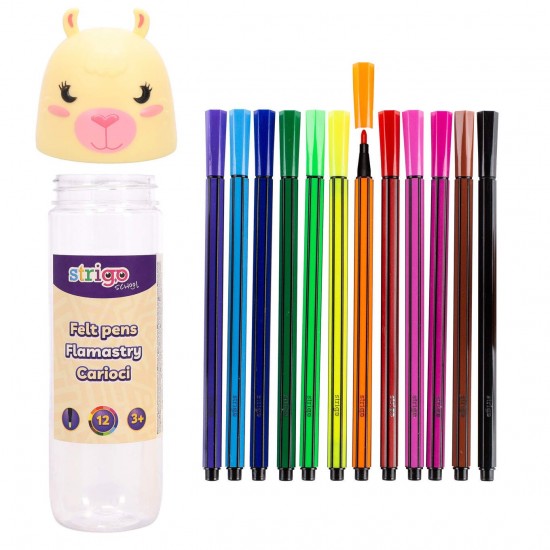 Strigo carioci lavabile 12 culori, cutie Lama, SSC478