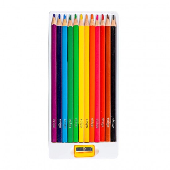 Creioane colorate Strigo, 12 culori, Seria Capybara SSC500 Creioane colorate Strigo, 12 culori, Seria Capybara SSC500