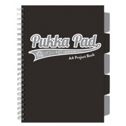 Caiet cu spirala si separatoare Pukka Pad Project Book, format A4 matematica, hartie 80g, 3101(BK)-WPC Caiet cu spirala si separatoare Pukka Pad Project Book, format A4 matematica, hartie 80g, 3101(BK)-WPC