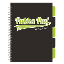 Caiet cu spirala si separatoare Pukka Pad Project Book, format A4 matematica, hartie 80g, 3102(BK)-WPC Caiet cu spirala si separatoare Pukka Pad Project Book, format A4 matematica, hartie 80g, 3102(BK)-WPC