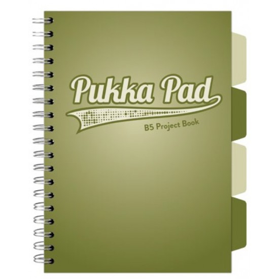 Caiet cu spirala si separatoare Pukka Pad Project Book, format B5, matematica, hartie 80g, 3105(OE)-WPC