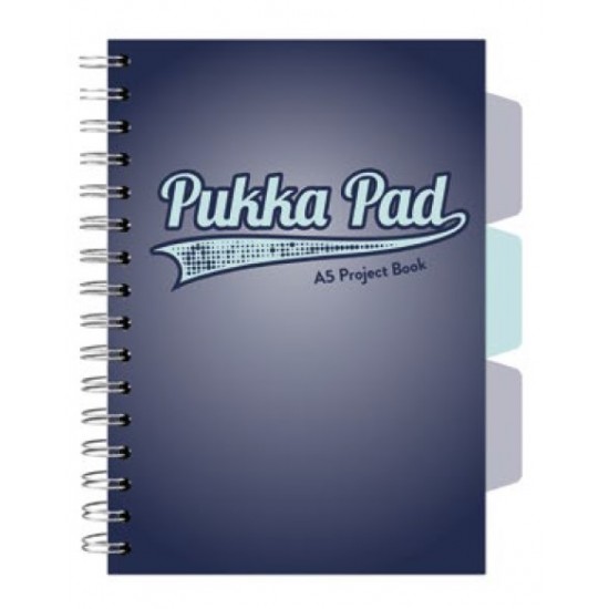 Caiet cu spirala si separatoare Pukka Pad Project Book, format A5, matematica, hartie 80g, 3107(NY)-WPC Caiet cu spirala si separatoare Pukka Pad Project Book, format A5, matematica, hartie 80g, 3107(NY)-WPC