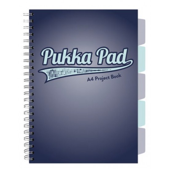 Caiet cu spirala si separatoare Pukka Pad Project Book, format A4, matematica, hartie 80g, 3109(NY)-WPC