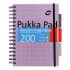 Caiet cu spirala si separatoare Pukka Pads A5 Executive Metallic Project Book, 200 pagini, pink 6336-MET(3)