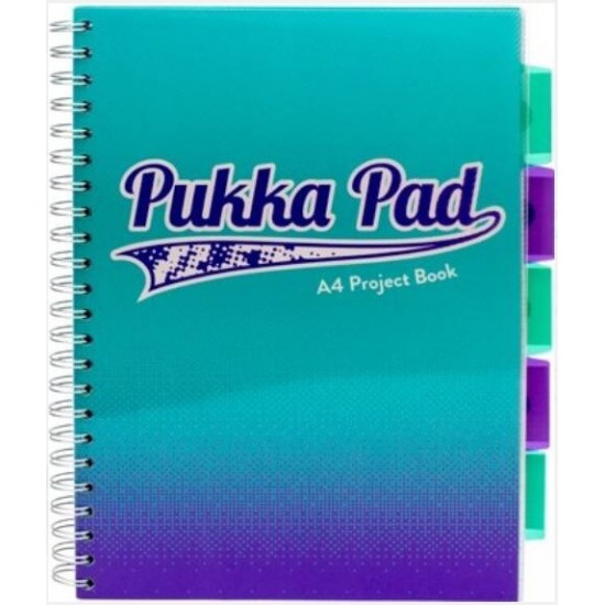 Caiet cu spirala si separatoare Pukka Project Book Fusion A4 albastru marin 8409-FUS Caiet cu spirala si separatoare Pukka Project Book Fusion A4 albastru marin 8409-FUS