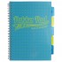 Caiet cu spirala si separatoare Pukka Project Book Neon Dots A4 albastru 8471-NEO