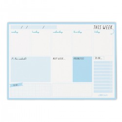 Planificator saptamanal, nedatat, 60 pag hartie premium 100gsm, dimensiune 29.5 cm X 21 cm, Sky Blue 9178-CD