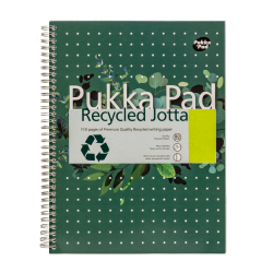 Caiet cu spirala Pukka Pad Jotta Recycled, A4 dictando, 110 pagini, cu 4 perforatii pentru biblioraft RCA4/110-3