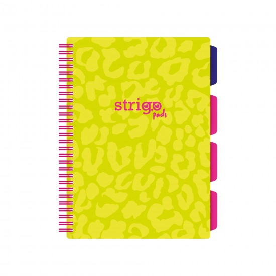 Caiet cu spirala si separatoare, STRIGO PADS Project Book Neon B5, Matematica, PADS013