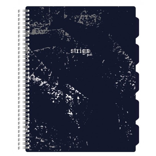 Caiet cu spirala si separatoare, STRIGO PADS Project Book Marmorat A4, matematica, PADS026