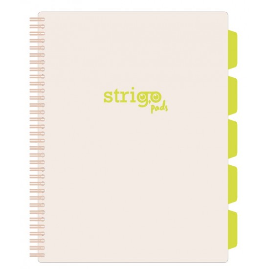 Caiet cu spirala si separatoare, STRIGO PADS Project Book Pastel A4, Matematica, PADS032