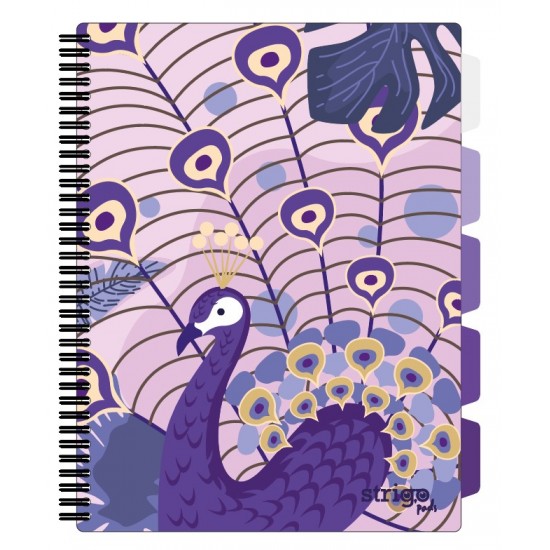 Caiet cu spirala si separatoare, STRIGO PADS Project Book Jungle A4, Matematica, PADS037