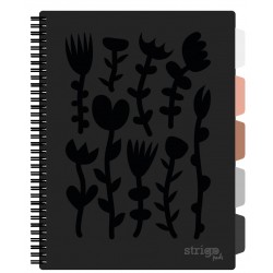 Caiet cu spirala si separatoare, STRIGO PADS Project Book Floral A4, Matematica, PADS042