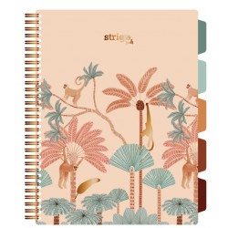 Caiet cu spirala si separatoare, STRIGO PADS Project Book Africa, A4, Matematica, PADS067