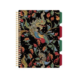 Caiet cu spirala si separatoare, STRIGO PADS Project Book DRAGON, B5, Matematica, PADS072