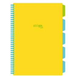 Caiet cu spirala si separatoare, STRIGO PADS Project Book Neon, A4, Dictando, PADS083 Caiet cu spirala si separatoare, STRIGO PADS Project Book Neon, A4, Dictando, PADS083
